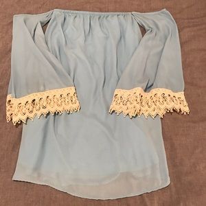 Light blue shift dress